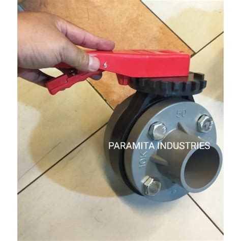 Jual Butterfly Valve Pvc 212 Inch Jis 10k Complete Set With Flange Jakarta Barat Paramita