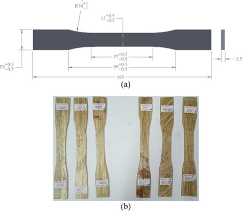 Specimen Size Astm D A Standard And B Fabricated Specimen