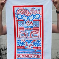 South London Tea Towel Folksy