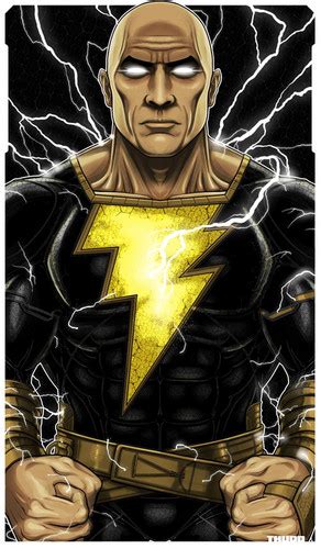 BLACK ADAM DCU ICON 14x24 Textured Print TERRY HUDDLESTON ART