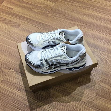 Asics Gel Kayano 14 White Midnight Jjjjound Kith 女裝 鞋 波鞋 Carousell