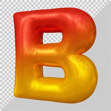 Premium Psd 3d Rendering Of Alphabet Letter B Balloon