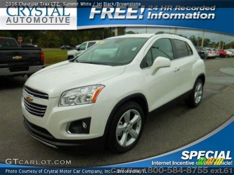 Summit White Chevrolet Trax Ltz Jet Black Brownstone Interior