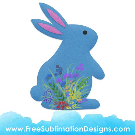 Sublimation Print Free Sublimation Easter Bunny Pink Felt