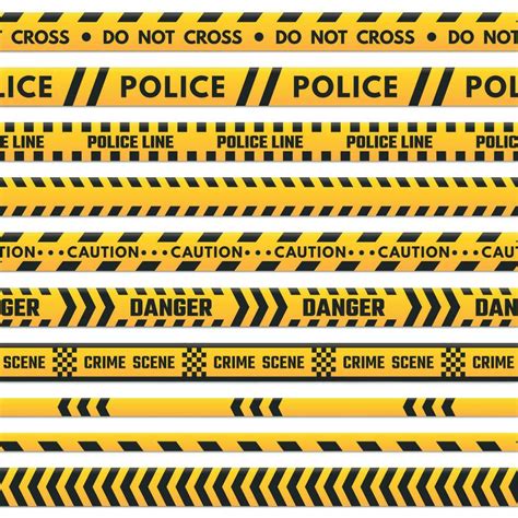 Police black and yellow line do not cross. Barricade boundary isolated ...