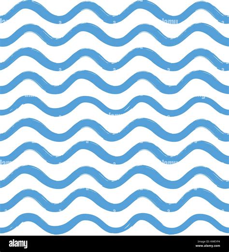 Abstract Wave Seamless Pattern Stylish Geometric Background Wavy Line Ornamental Wallpaper