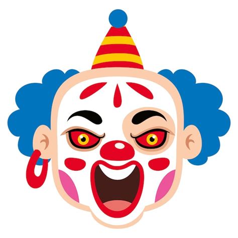 Premium Vector | Cartoon Drawing Of A Creepy Clown Face