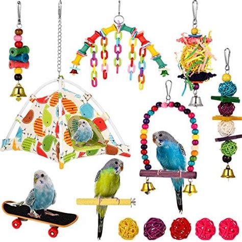 Packs Bird Parrot Toys Bird Chewing Foraging Shredder Toy Bird Cage