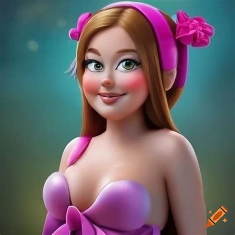 Photorealistic Representation Of Mabel Pines As The Goddess Venus On