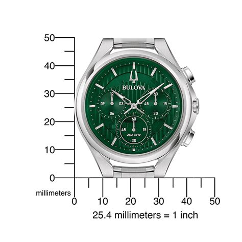 Bulova Men S Watch Chronograph Curv Steel Green Chrono A Ebay