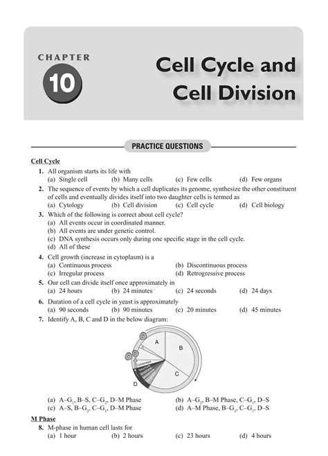 SOLUTION Cell Cycle And Cell Division Mcqs Studypool