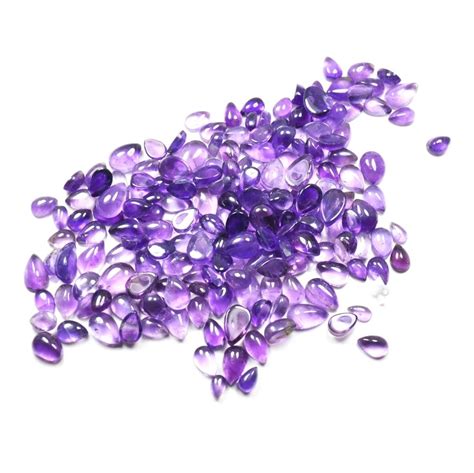 Faceted Pear Natural Purple Amethyst Gemstone For Making Jewelry At Rs