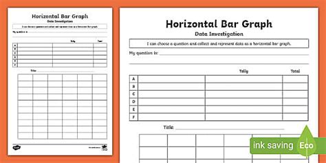 Horizontal Bar Graph Template (Teacher-Made) - Twinkl