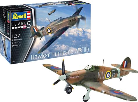 Alemán Nivel 132 British Air Force Hawker Hurricane Mkiib Modelo De