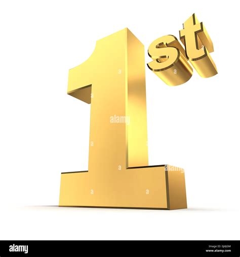 Shiny 1st Gold Stock Photo Alamy