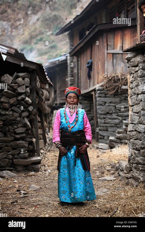 Nepali Rural Tamang Woman Nepal Stock Photo Alamy