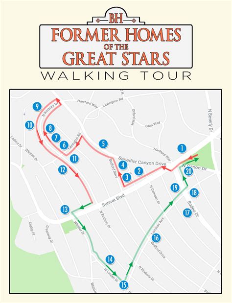 Map Of The Stars Homes Xenia Karoline
