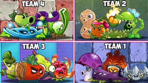 Pvz 2 Battlez Every Plant Teams With 4 Plants Vs Zombie Teams What