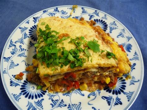 Mexicaanse Tortilla Taart Met Gehakt Lekker Tafelen