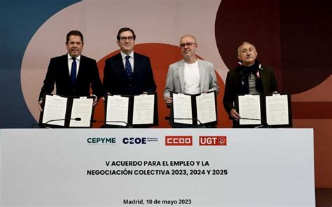 Se Firma El V Acuerdo Para El Empleo Y La Negociaci N Colectiva Con