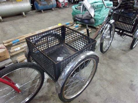 BLACK WORKSMAN CYCLES MOVER PLANT TRICYCLE SHORT BED BASKET