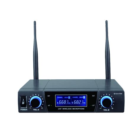 High Quality Lucky Tone 2 Channel Wireless Uhf Microphone For Ktv