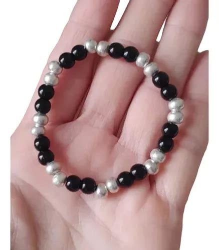 Pulsera Obsidiana Piedra Natural Cuenta Coraocristales Cuotas Al