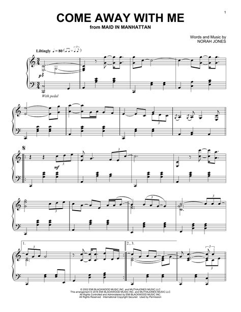 Norah Jones Piano Sheet Music