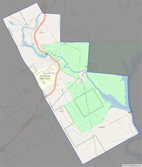 Map of Tallulah Falls town - Thong Thai Real