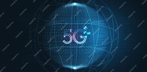 5g 네트워크 디지털 홀로그램 및 인터넷 Wifi 연결 및 현대 도시 스카이라인이 있는 사물의 인터넷 스마트 도시 및 통신