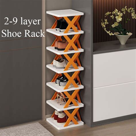 Empilh Vel Multi Layer Shoe Rack Prateleira De Armazenamento De Pl