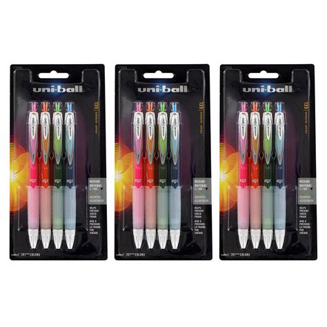 Uni-Ball Signo 207 Colors Retractable Gel Pens, 0.7mm, Medium Point, Assorted Colors, 12 Count ...