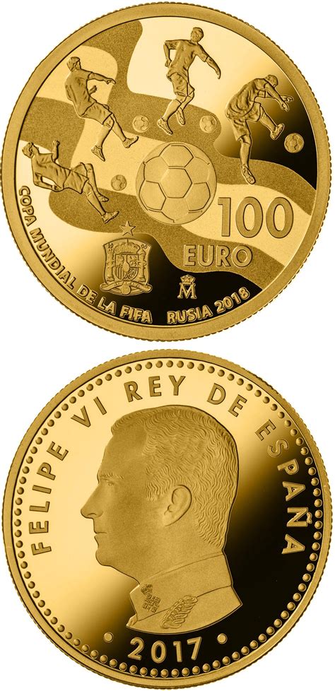 100 euro coin - FIFA World Cup Russia 2018 | Spain 2017