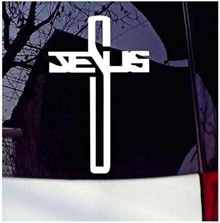 Lyoman Car Stickers Exterior Jesus Cross Laptop I Pad Tablet Sticker