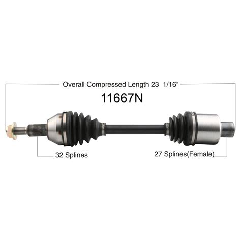 Duralast Gold Front Passenger Side Cv Axle N