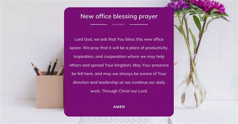 New Office Blessing Prayer