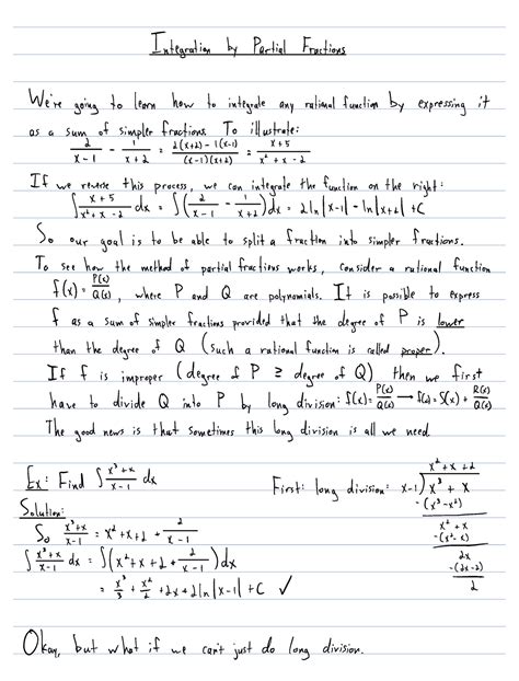 Lesson 9 Integration By Partial Fractions Integration By Partial Fractions Were Going To