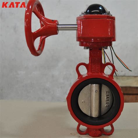 Gear Operator Epdm Soft Seat Lug Cast Iron Center Line Wafer Type Butterfly Valve Butterfly