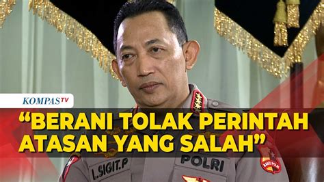 Tegas Kapolri Bicara Usai Kasus Sambo Harus Berani Tolak Perintah