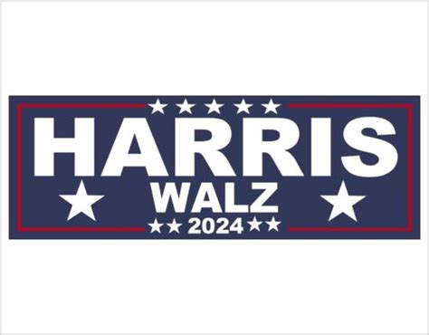 Harris Walz 2024 Bumper Sticker Or Magnet Kamala Harris Tim Walz Decal