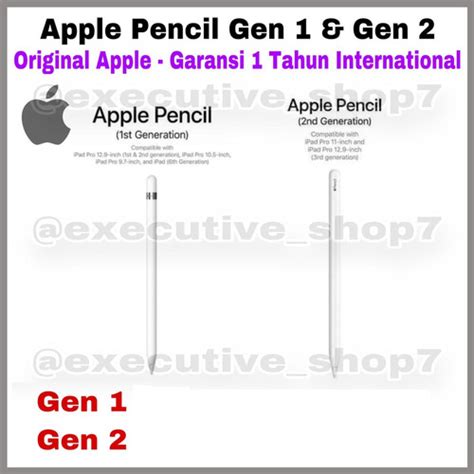 Jual Apple Pencil Gen 1 & Gen 2 - Original Apple - Garansi 1 Tahun ...