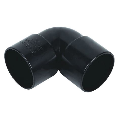 Tap In Davant Abs Solvent Weld 90° Elbow Black 50mm Tap