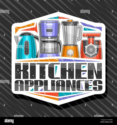 Vector Logo For Kitchen Appliances White Decorative Signboard With