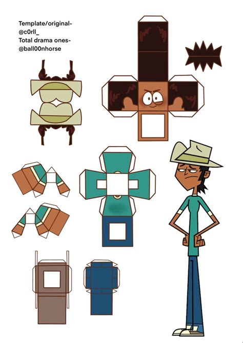 Manitoba Total Drama Paper Doll Craft Paper Doll Template Paper Doll