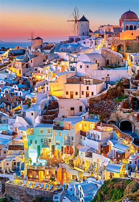 Puzzle Santorini Lights Castorland Teile Puzzle St Dte Und