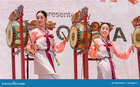 Korean Drum Dance Performed At The San Diego Zoo Safari Park Editorial