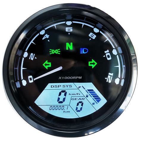 Amazon BLUERICE LCD Universal Digital Speedometer Odometer