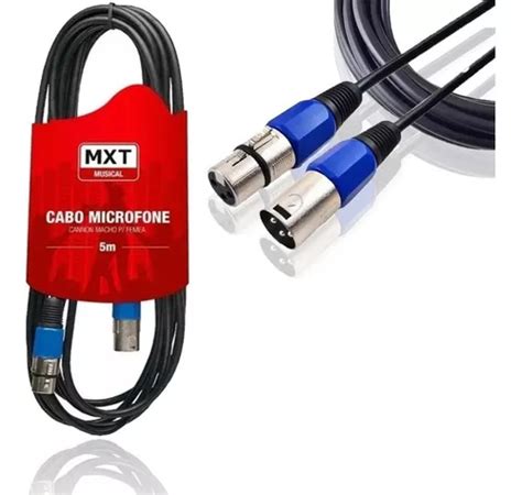 Cabos Microfone Dmx Xlr Cannon Balanceado 5 Metros MercadoLivre