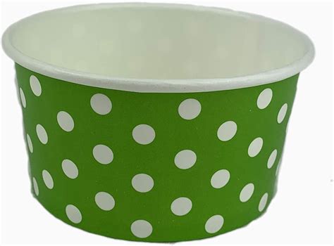 Amazon Worlds Paper Ice Cream Cups Polka Dot Paper Yogurt Cups Oz