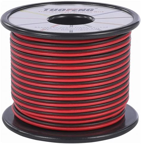 TUOFENG 20awg Filo Elettrico In Silicone Bobina Da 60 Metri Nero 30 M